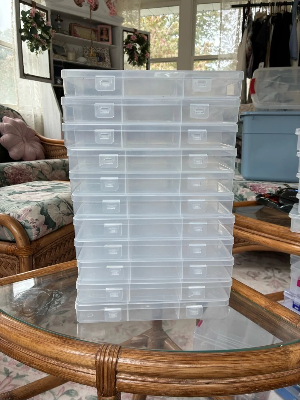 Clear Stackable Plastic Storage Drawers - Multipack set 11